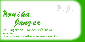 monika janzer business card